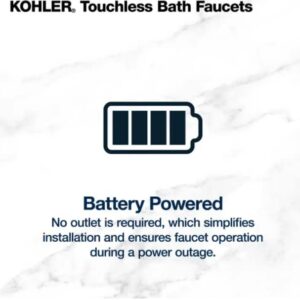 Kohler Mistos Battery Powered Touchless Single Hole Bathroom Faucet in Matte Black