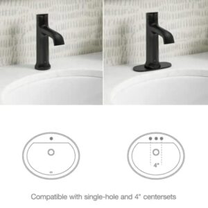 Kohler Mistos Battery Powered Touchless Single Hole Bathroom Faucet in Matte Black