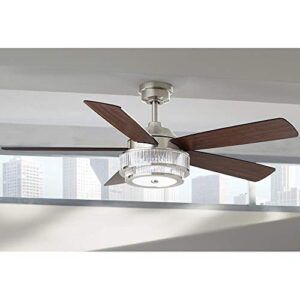 Home Decorators Collection 52384 Caldwell 52 in. LED Brushed Nickel Ceiling Fan