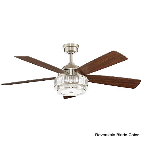 Home Decorators Collection 52384 Caldwell 52 in. LED Brushed Nickel Ceiling Fan