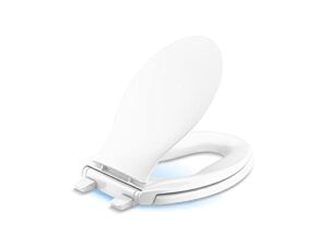 kohler k-2599-rl-0 transitions nightlight readylatch quietclose elongated toilet seat, white