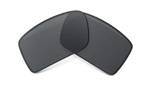 oakley gascan rectangular replacement sunglass lenses, black polarized, 60 mm