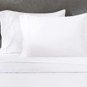 Pottery Barn 100% Egyptian Cotton 1200 Thread Count Ultra Soft Pillow Case Set - Durable and Silky Soft (Queen Size Pillowcase) (White)