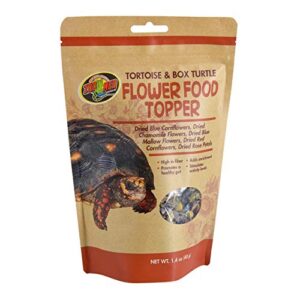 zoo med tortoise & box turtle flower food topper 1.4 oz – pack of 4