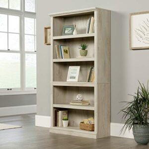 Sauder Select Collection 5-Shelf Bookcase, Chalked Chestnut Finish & Edge Water Lateral File, Chalked Chestnut Finish