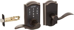 schlage fe695 camelot by accent keyless touch lever lock with 16211 latch 10063 strike aged bronze finish