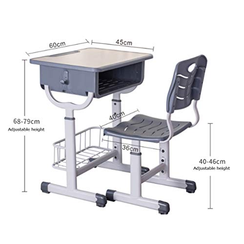 Articles for daily use Simple Children's Desk and Chair Set, Height Adjustable, Ergonomic Desk and Chair, Student Desk and Chair Set