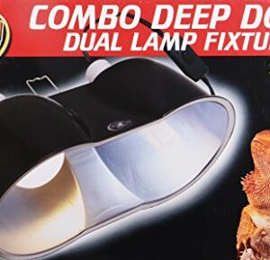 Zoo Med Combo Deep Dome Dual Lamp Fixture