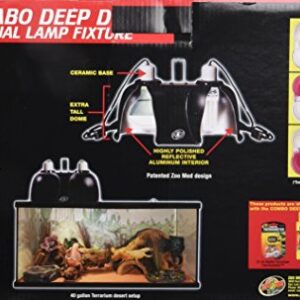 Zoo Med Combo Deep Dome Dual Lamp Fixture