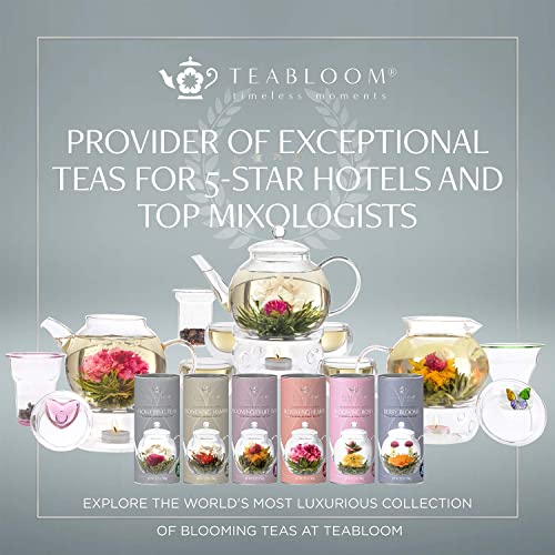 Teabloom Fruit Blooming Teas – 12 Unique Flower Varieties of Blooming Tea in 12 Delicious Fruit Flavors – Each Flowering Tea Ball Steeps Up to 3 Times