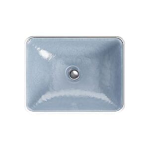 KOHLER K-28823-G1-B11 ARTIST EDITIONS Yepsen Collection Glass Undermount Bathroom Sink 17" x 13"Rectangle Basin Opaque Dusk