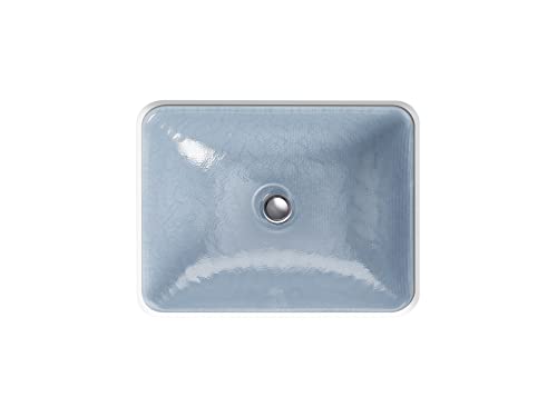 KOHLER K-28823-G1-B11 ARTIST EDITIONS Yepsen Collection Glass Undermount Bathroom Sink 17" x 13"Rectangle Basin Opaque Dusk