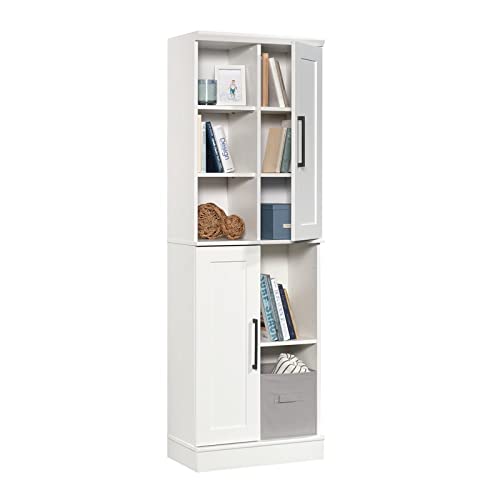 Sauder HomePlus 2-Door Storage Cabinet in Soft White, Soft White Finish