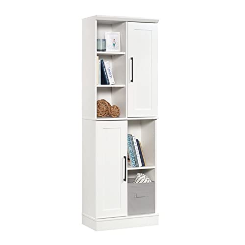 Sauder HomePlus 2-Door Storage Cabinet in Soft White, Soft White Finish