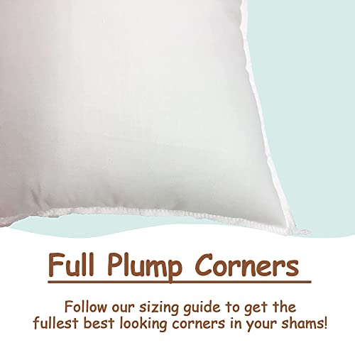 Pillowflex Synthetic Down Pillow Insert - 28x28 Down Alternative Pillow, Insert for Large Square Euro Sham, European Size Pillow - Polyester Accent Sofa Couch Bed Pillow - 1 Decorative Pillow Form