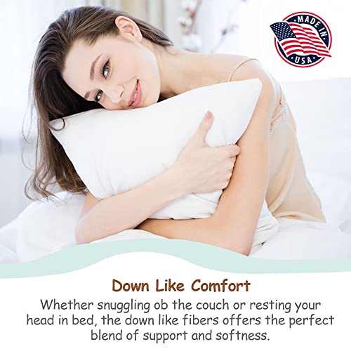 Pillowflex Synthetic Down Pillow Insert - 28x28 Down Alternative Pillow, Insert for Large Square Euro Sham, European Size Pillow - Polyester Accent Sofa Couch Bed Pillow - 1 Decorative Pillow Form