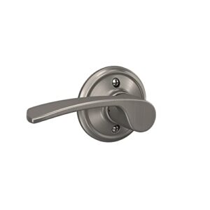 schlage f170 mer 619 lh left handed merano door lever, one sided non-turning dummy door handle, satin nickel