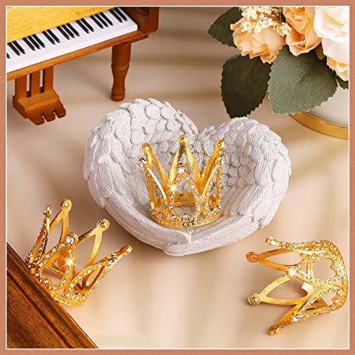 12 Pieces Crown Cake Topper Mini Baby Crown Tiny Queen Crown Small Princess Headpiece Cake Decoration for Women Lady Girl Bridal Wedding Royal Themed Baby Shower Decor Birthday Party(Gold,12 Pieces)