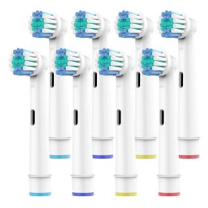 toothbrush heads for oral b, 8 pack professional electric toothbrush replacement heads medium soft dupont bristles replacement toothbrush heads precision clean brush heads refills