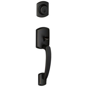 schlage f58 grw 716 greenwich exterior half of handleset lever, aged bronze (exterior half only)