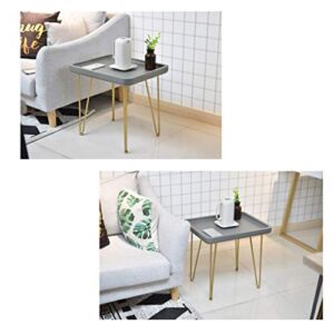 Coffee Tables Nordic Sofa Side Simple Imitation Cement Balcony Table Wrought Iron Mobile Small Mini Living Room Side Table Anti-Article Drop