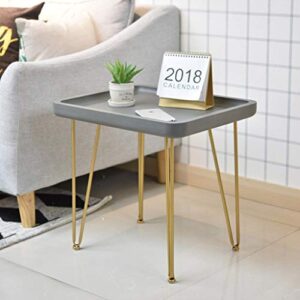 Coffee Tables Nordic Sofa Side Simple Imitation Cement Balcony Table Wrought Iron Mobile Small Mini Living Room Side Table Anti-Article Drop