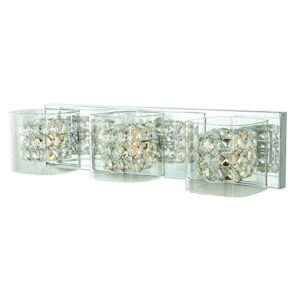 home decorators collection crystal cube 3-light polished chrome vanity light