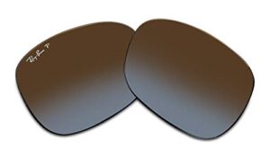 ray-ban original justin rb4165 55m brown gradient polarized replacement lenses for men for women + bundle with designer iwear complimentary care kit