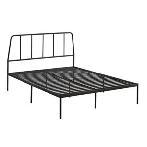 sauder harvey park queen platform bed, black finish