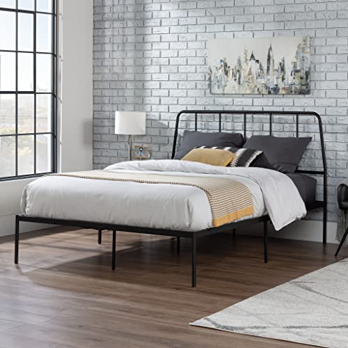 Sauder Harvey Park Queen Platform Bed, Black Finish