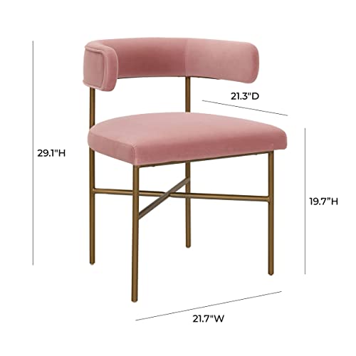 Tov Furniture Kim Performance Velvet Chair (Blush)