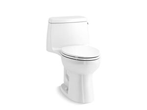 kohler 30810-ra-0 santa rosa one-piece compact elongated 1.28 gpf toilet with revolution 360 swirl flushing technology