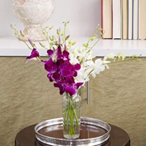 Kabloom PRIME OVERNIGHT DELIVERY - Exotic Opal Orchid  Bouquet of Purple and White Orchids from Thailand with Vase