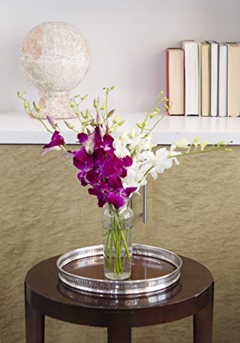 Kabloom PRIME OVERNIGHT DELIVERY - Exotic Opal Orchid  Bouquet of Purple and White Orchids from Thailand with Vase