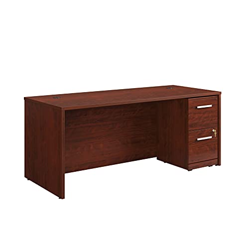 OfficeWorks by Sauder Affirm 72 X 30 Shel 2 Drawer Pedestal Ste, L: 71.10" x W: 29.53" x H: 29.29", Classic Cherry Finish