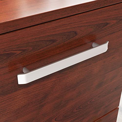 OfficeWorks by Sauder Affirm 72 X 30 Shel 2 Drawer Pedestal Ste, L: 71.10" x W: 29.53" x H: 29.29", Classic Cherry Finish