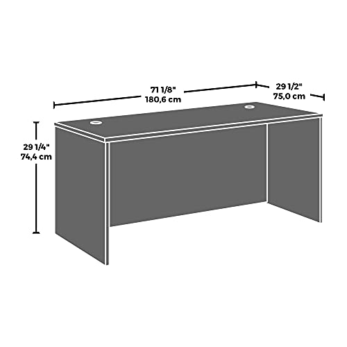 OfficeWorks by Sauder Affirm 72 X 30 Shel 2 Drawer Pedestal Ste, L: 71.10" x W: 29.53" x H: 29.29", Classic Cherry Finish