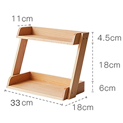 Solid Wood Bookshelf Book Storage Rack Article Storage Rack Small Storage Rack Desktop Storage Rack Suitable for Bedroom, Living Room, Office