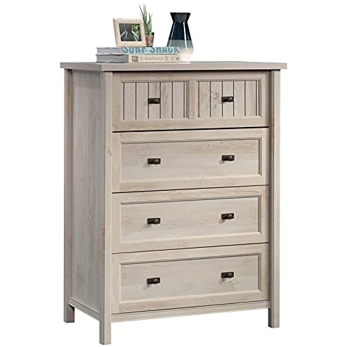 Sauder Costa 4-Drawer Chest in Chalked Chestnut, Chalked Chestnut Finish