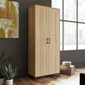 Sauder North Avenue 2-Door Storage Cabinet in Charter Oak, Charter Oak Finish