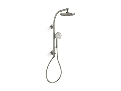 Kohler 27118-G-BN Hydrorail-R Occasion Arch Shower Column Kit with Rainhead and Handshower 1.75 Gpm in Vibrant Brushed Nickel