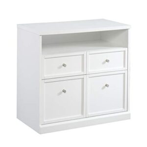 Sauder Craft Pro Series Open Storage Cabinet, White Finish & Craft Pro Series Storage Cabinet, White Finish