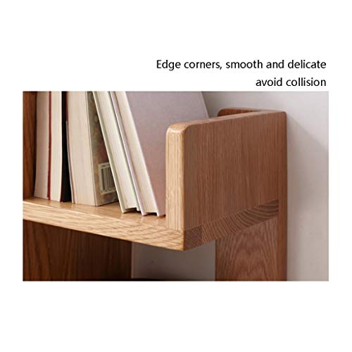 Bookshelf Gifts Desktop Small Bookshelf,Asymmetric Four Grid Desk Book Shelf,for Storage of Textbooks and Article,Freestanding Display Bookshelf Multipurpose Book Rack (Color : Natural Wood Color)