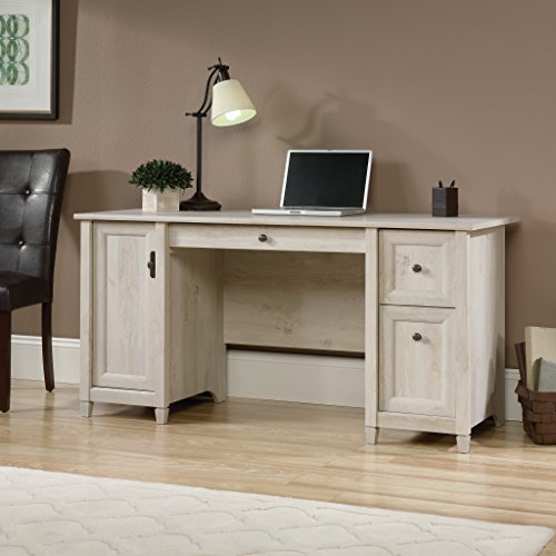 Sauder 424800 Curiod Computer Desk, Chalked Chestnut