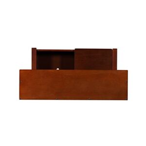 BOWERY HILL Contemporary Wood Hall Tree with Storage Bench in Walnut