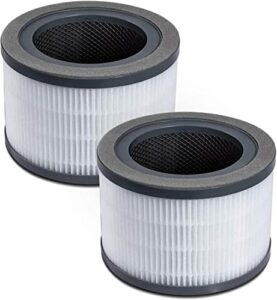 levoit vista 200 air purifier replacement filter, 3-in-1 true hepa, high-efficiency activated carbon, vista200-rf, 2 pack, black