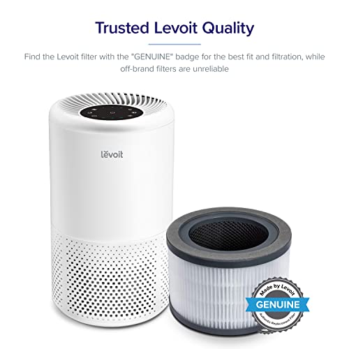 LEVOIT Vista 200 Air Purifier Replacement Filter, 3-in-1 True HEPA, High-Efficiency Activated Carbon, Vista200-RF, 2 Pack, Black