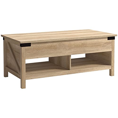 Sauder Bridge Acre Wood Lift-Top Coffee Table in Orchard Oak, Orchard Oak Finish