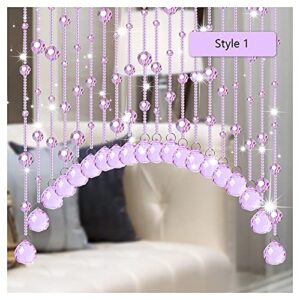 bcgt bead doorway curtain hanging bead curtains for doorways glitter room dividers crystals blind divider doorway décor home decorative tassel screen (color : style 1, size : 55 article)