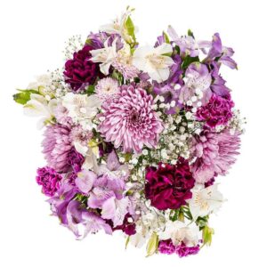 OVERNIGHT DELIVERY | Purple Extravagance Flowers with Vase | Arabella Bouquets (Fresh Cut Flowers)